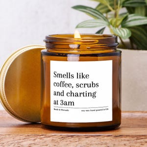 Cheira a vela de enfermagem, presente engraçado de enfermagem, vela de enfermeira bem-humorada, presente de vela NCLEX, vela de esfoliação e mapeamento