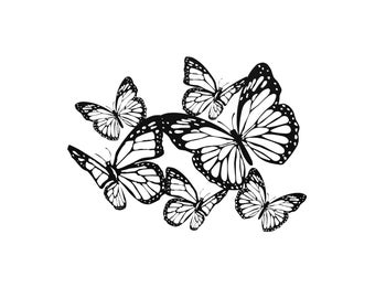 Butterfly Sky, Metal Butterfly Wall Art - Elegant Butterfly Decor, Indoor Outdoor Metal Sign, Nature-Inspired Home Decor, Garden Wall Art,