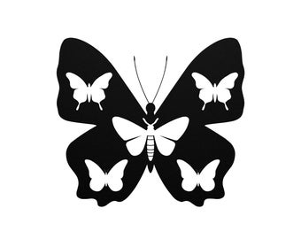Metal Butterfly Wall Art, Butterfly Decor, Indoor Outdoor Metal Sign, Nature-Inspired Home Decor, Garden Wall Art, Gift for Butterfly Lover