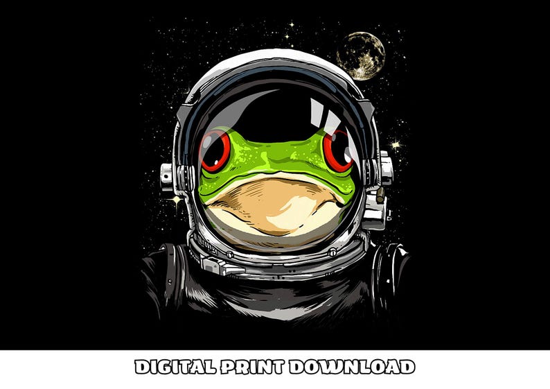 File PNG Cosmic Frog in Space Suit – Galaxy Lover Digital Download - Etsy