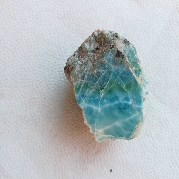 Larimar slab semipolished Larimar blue pectolite winter ice blue