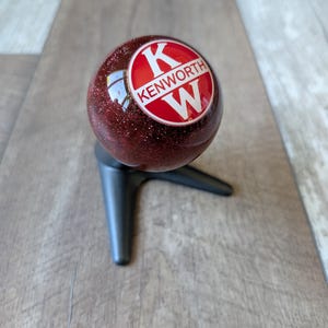 Kenworth truck shift knob 60mm 1/2-13 dark red glitter