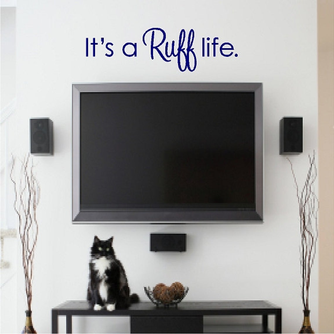 It's A Ruff Life Dog Wall Quotes Sayings Removable Dog Etsy