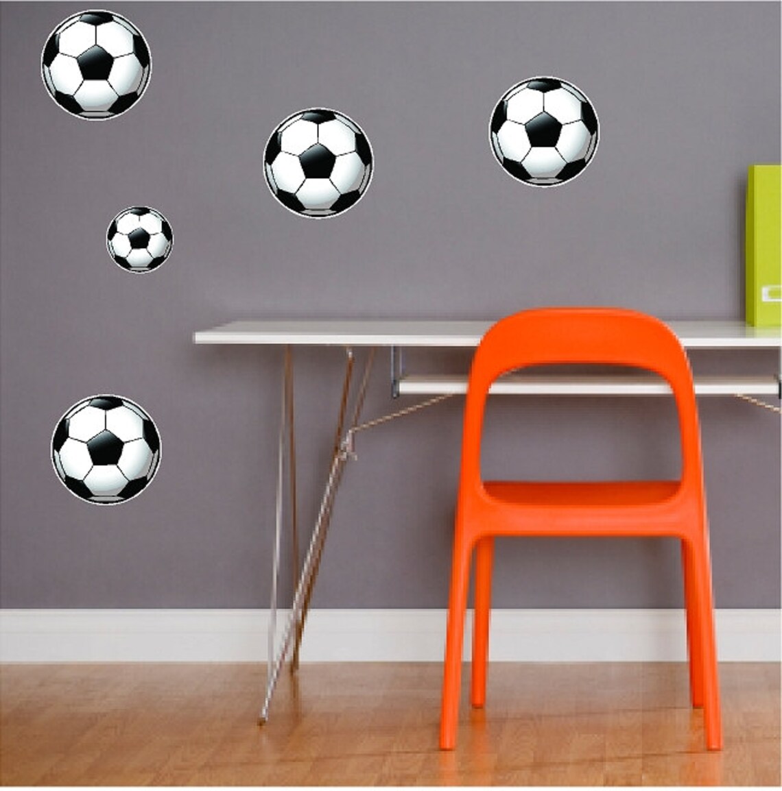 Peel and Stick Soccer Ball Stickers Removable Soccer Wall Etsy