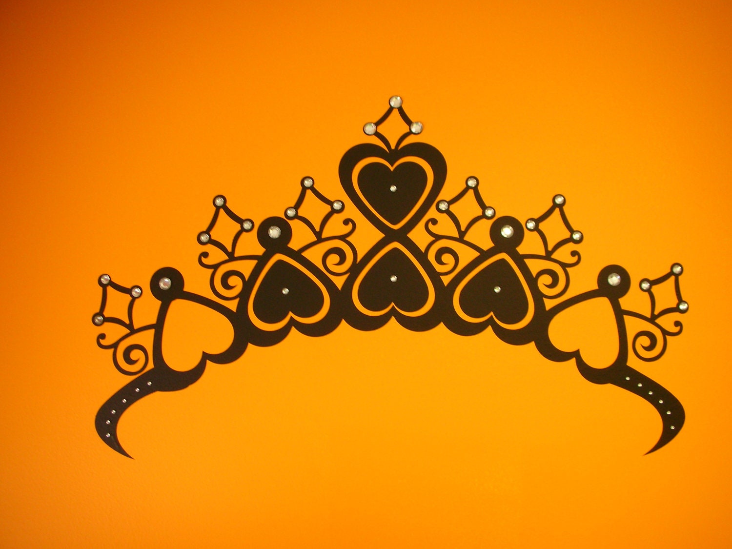 Rhinestone Princess Crown Wall Decal Removable Princess Wall Etsy