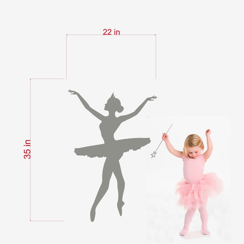 Ballerina Wall Decal Removable Wall Ballet Stickers Graphics Etsy