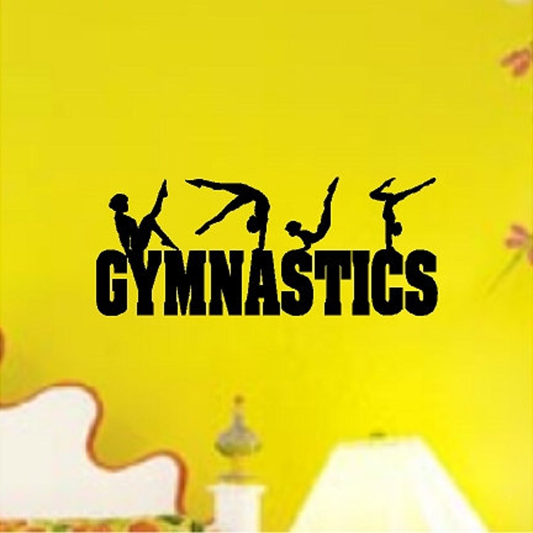 Gymnastics Wall Decal Sticker Removable Wall Art Etsy