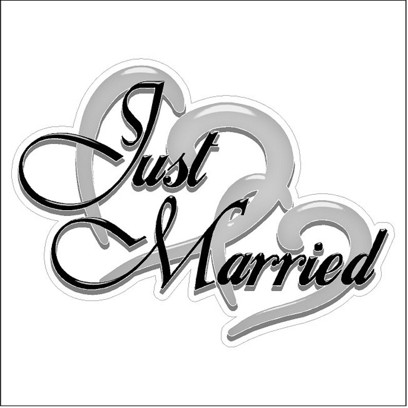 Just Married Wedding Static Cling Window Decals Removable and Reusable Wedding Clings Car Decorations