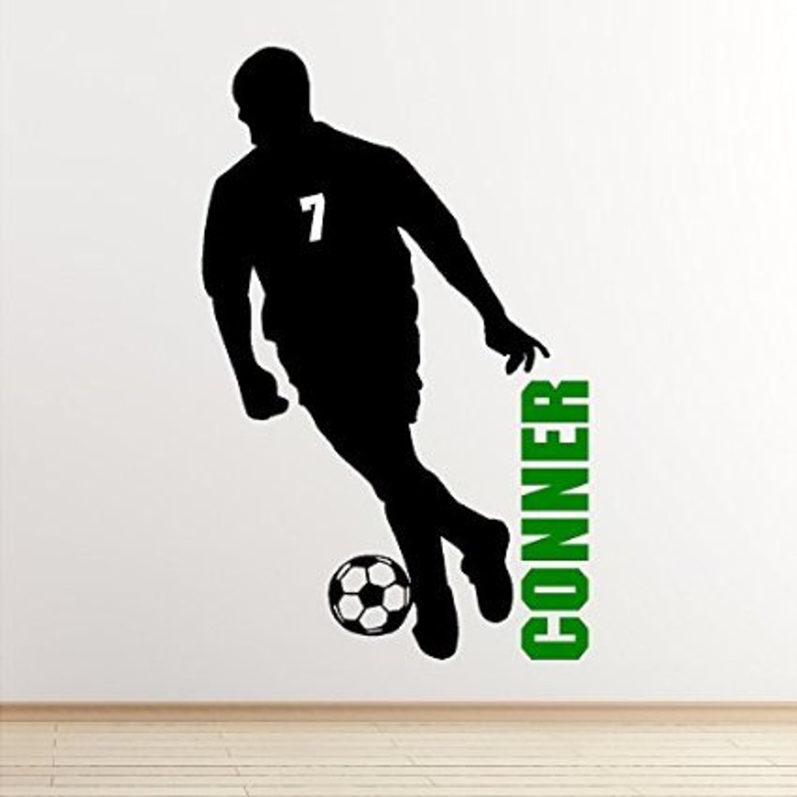 Personalized Boy Soccer Wall Decal Removable Soccer Wall Etsy