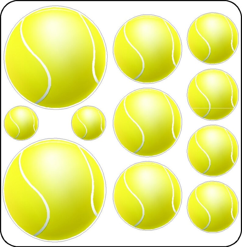 Peel and Stick Tennis Balls Stickers Removable and Etsy