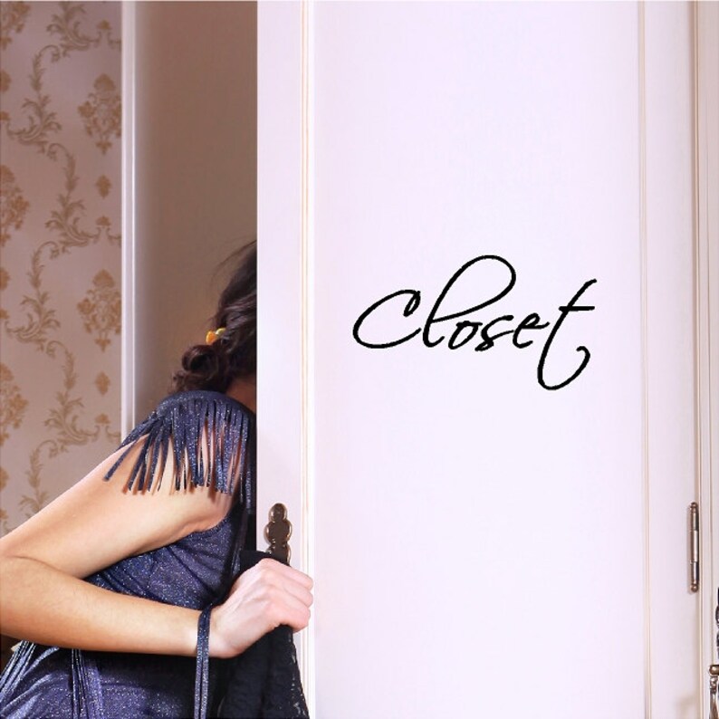 Closet Wall Decal Removable Closet Wall Sticker Lettering Etsy