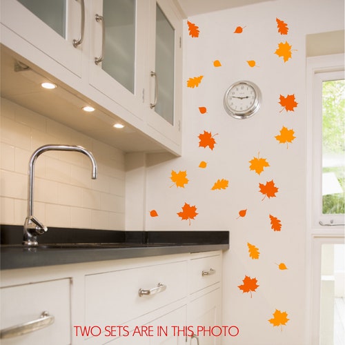 Autumn Leaves Wall Decals Tree Branch Stickers Fall Etsy
