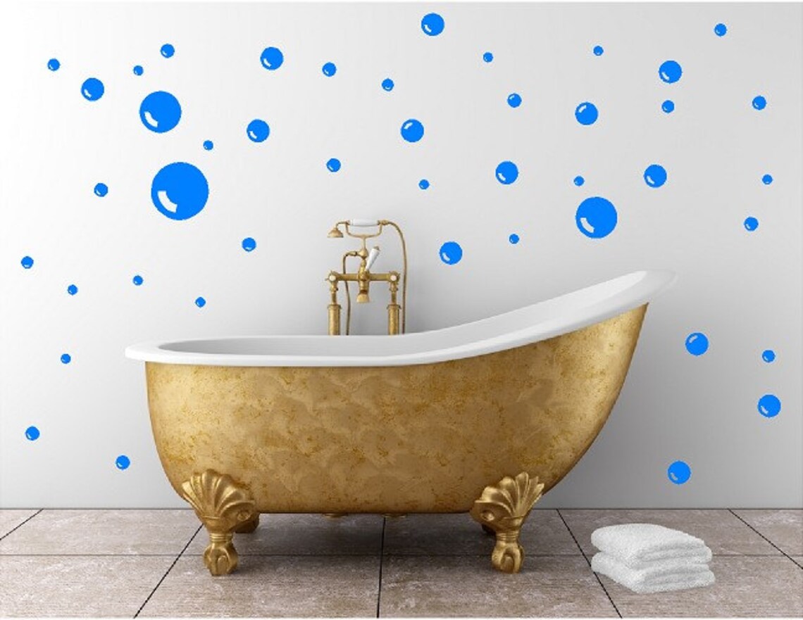 Bubble Decal Removable Bubble Wall Stickers Bath Decal Etsy