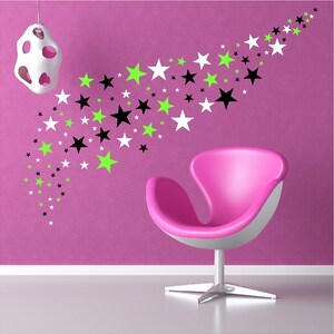 68 Stars Peel and Stick Wall Sticker Star Wall Decals Art Graphic Decor