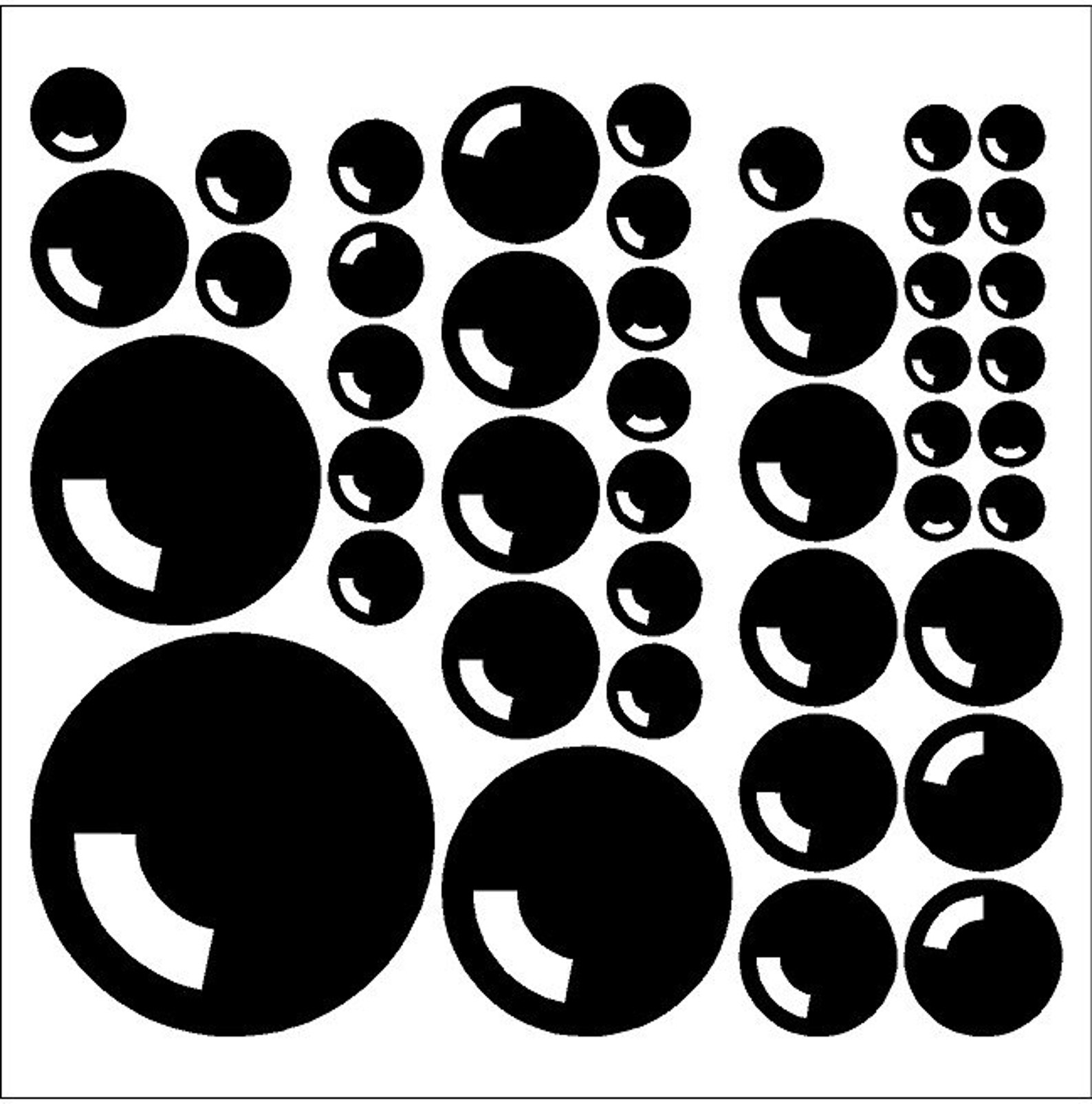 Bubble Decal Removable Bubble Wall Stickers Bath Decal Etsy