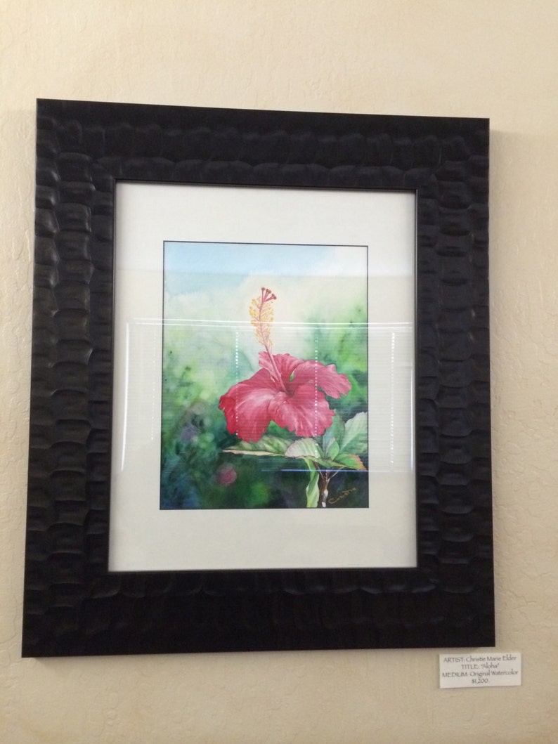 Hawaiian Hibiscus Art Framed Original Fine Art Tropical Hawaii Etsy