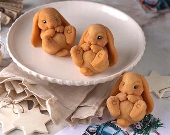 ぬいぐるみのウサギと石鹸のバラ – ウサギの初めての開花ギフトセット