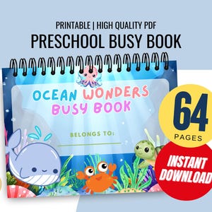 Preschool Busy Book: Kids Montessori Learning Activity (PDF File)