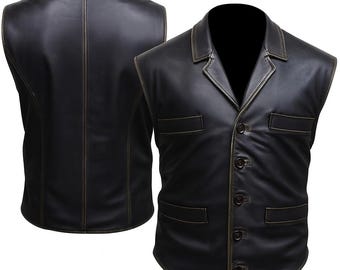 Cullen Bohannon Vest: Hell on Wheels Inspired Nappa Leather Cosplay