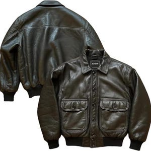 Men brown Black leather bomber jacket Men's Leather Flight Bomber Jacket Air Force Aviator Best gift for him Real Leather jacket