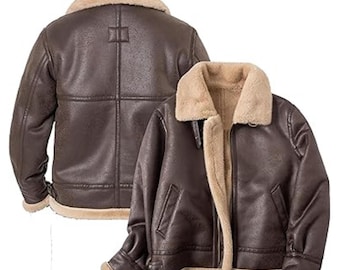 Leon Kennedy RE4 Cosplay Jacket: Faux Leather Shearling Bomber | gifts for men