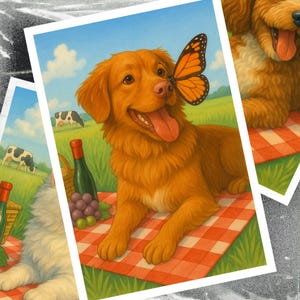 Funny Custom Animated Style Portrait Turn Your Pet Photo into Anime Character Picnic