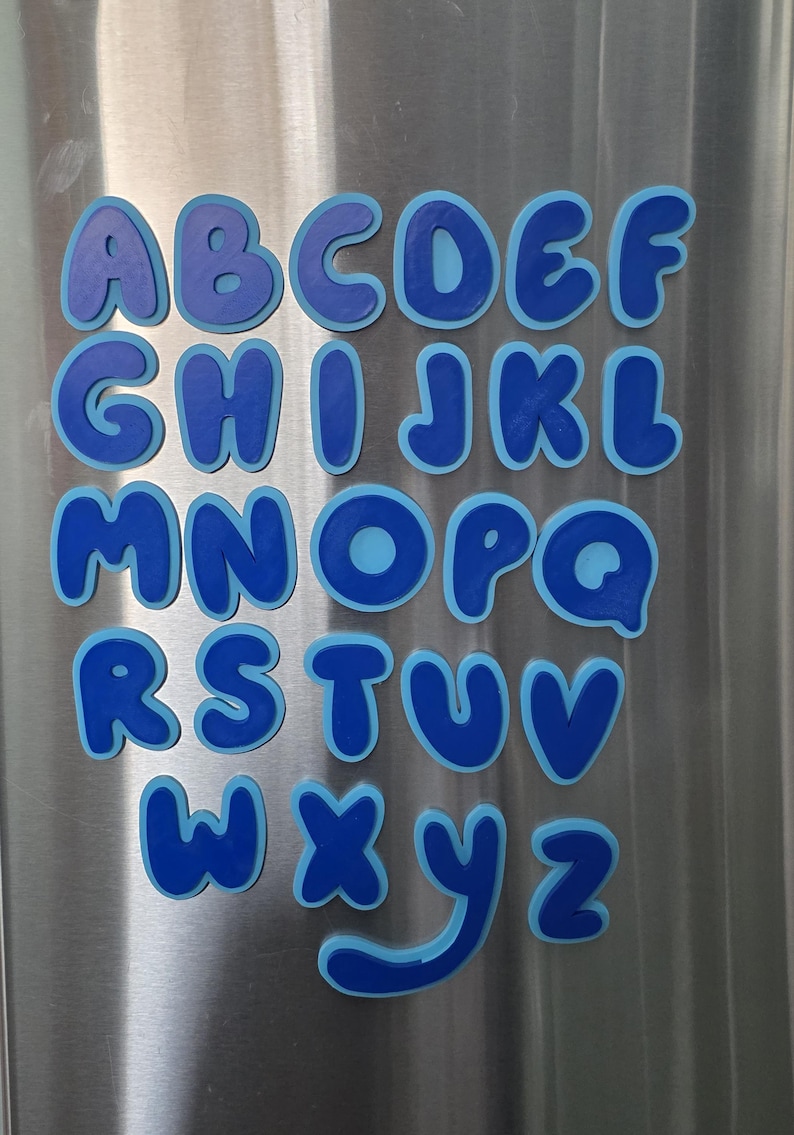 Blue Uppercase Alphabet Fridge Magnets – Chunky ABC Learning Toy - Etsy