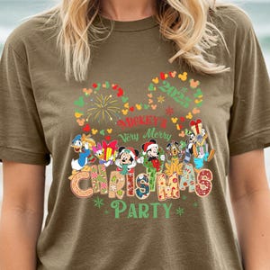 Mickey&#39;s Very Merry Christmas Party 2025 Shirt, Disney Santa Mickey And Minnie Custom Tee, Disneyland Vacation Family Matching Trip Gift