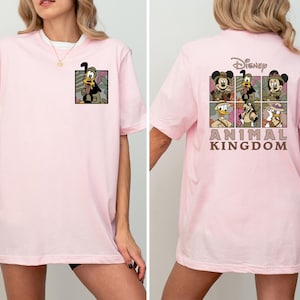 Disney Animal Kingdom Mickey Minnie  T-Shirt, Two Sided Disney Animal Kingdom Mickey Shirt, Disney Family Animal Kingdom Shirt
