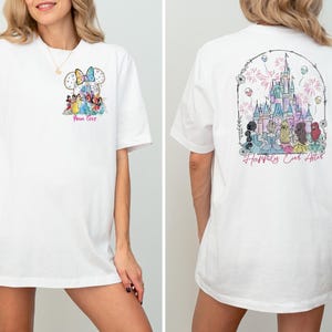 Princess Happily Ever After Shirt, Watercolor Disneyland Princess Shirt, Disneyland Castle Best Friends Gift, WDW Girls Trip Shirt