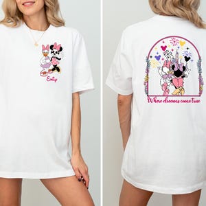 Retro Disneyworld Mickey Minnie Valentine Shirt, wo Träume wahr werden, Disneyland Valentine Paar Shirt, Flitterwochen Shirt, Magic Kingdom