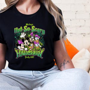 Retro Mickey&#39;s Not So Scary Halloween Party 2025 Skeleton Shirt, Disney Halloween Shirt, 2025 Halloween Disney Family Shirt