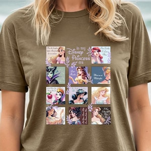 Retro In My Disney Princess Era Shirt, Disney All Princess Quotes Tee, Tiana Ariel Elsa Rapunzel Belle Jasmine Tee, Magic Kingdom Girl Trip