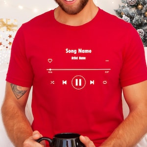 Benutzerdefinierter Song Name Shirt Geschenk für Geburtstag, benutzerdefinierter Künstlername Shirt, benutzerdefinierter Song Name T-Shirt, Lieblingssong-T-Shirt, benutzerdefinierter Lieblingskünstler-T-Shirt