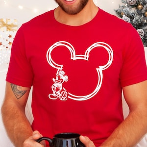 Micky und Minnie Shirt, Disney Familie Shirt, Mickey Minnie Sketch Shirt, Disney passende Shirt, Disney Reise Geschenk Shirt