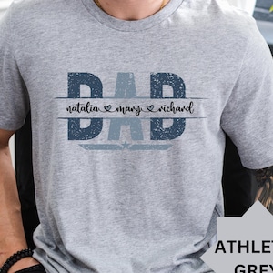 Custom Dad Shirt with Kid Names, Father&#39;s Day Gift, New Dad Tshirt, Personalized Dad T-Shirt, Custom Kids Names Shirt,New Dad
