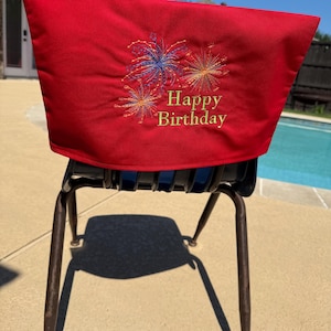 Birthday chair cover, classroom, celebration, student chair, teacher gift, school, party, home, work
