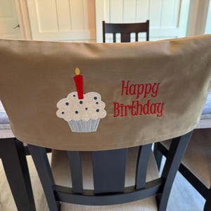 Birthday chair cover, classroom, dining room, celebration, student chair, teacher gift, school, party, home
