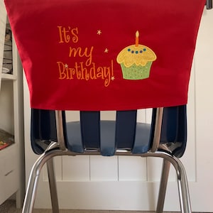 Birthday chair cover, classroom, celebration, student chair, teacher gift, school, party,