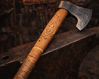 Carved Viking Axe