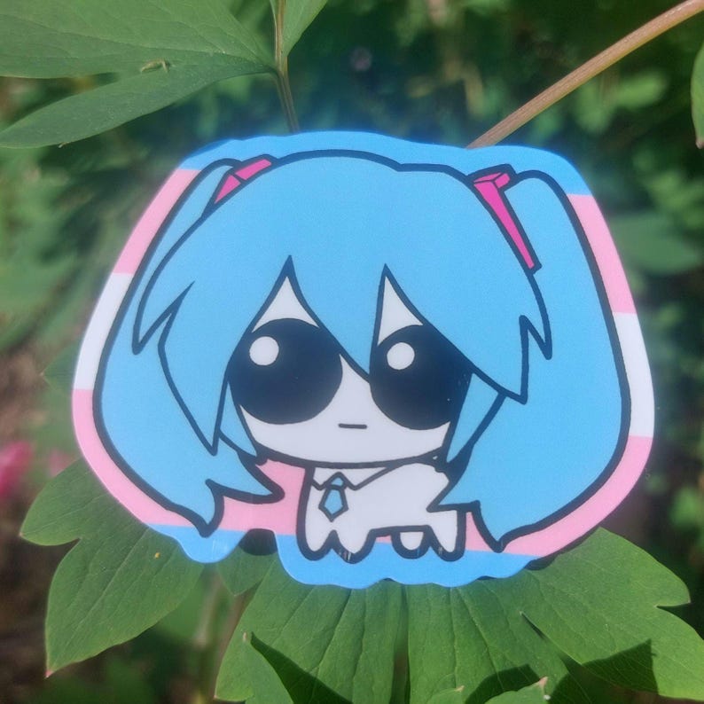 Yippee Hatsune Miku Sticker - Autism Creature Ver. Trans background
