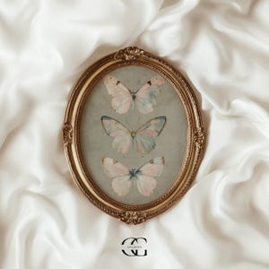 vintage butterfly wall art spring decor, sage green wall art vintage nursery print cottagecore decor, earthy wall art vintage room decor