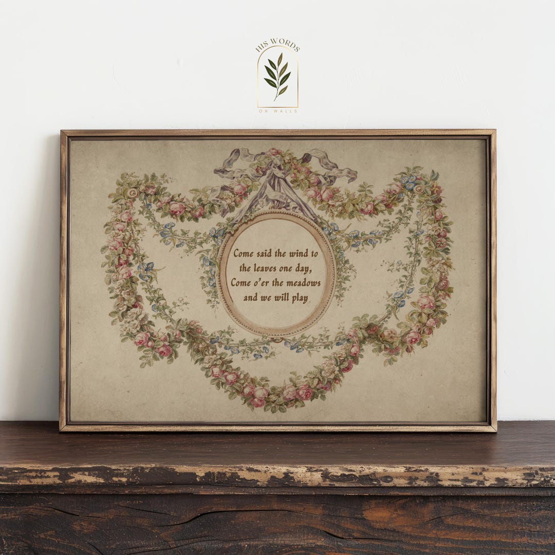 Inspirational Wall Art Quote Print Victorian Wall Decor, Vintage ...