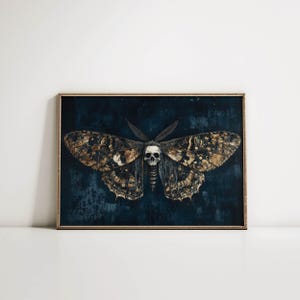 vintage butterfly wall art dark academia print dark fairytale decor, dark art moody art print goth decor, dark cottagecore art gothic decor