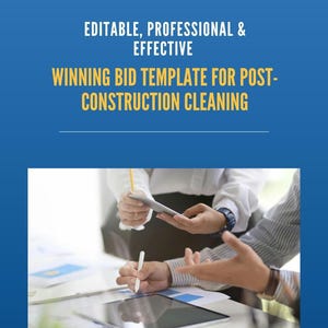 Post-Construction Cleaning Bid Template – Editable, Professional & Effective!