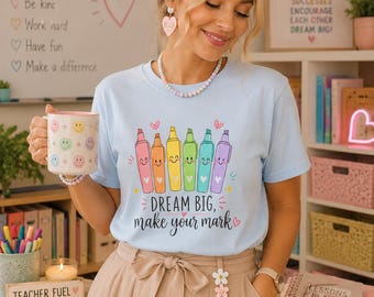 Camiseta Rainbow Marker Friends / Sueña en grande, deja tu huella