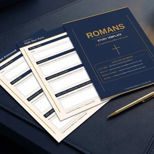 Diario personale per lo studio biblico della Lettera ai Romani / Quaderno di lavoro stampabile di 16 capitoli / Discepolato cristiano maschile / Studio di gruppo / PDF immediato