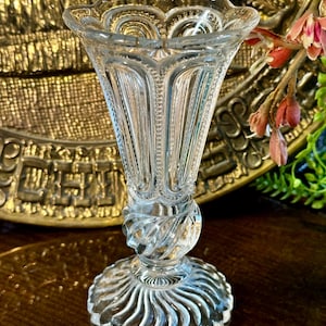 EAPG Glass Bud Vase US Glass Co Vintage Early American Pattern