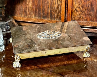 Vintage Ronson Silver Plate Cigarette Case Dispenser Ornate Holds 14 Rolled