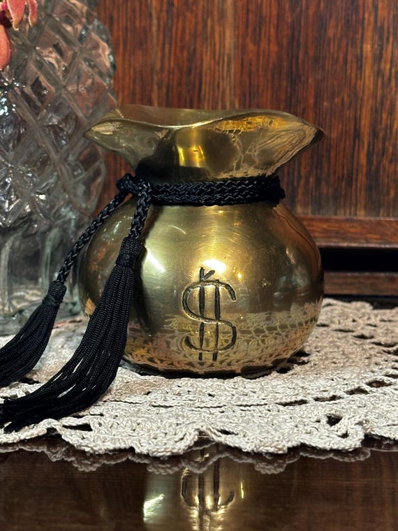 Vintage Solid Brass Money Coin Bag MCM Canada